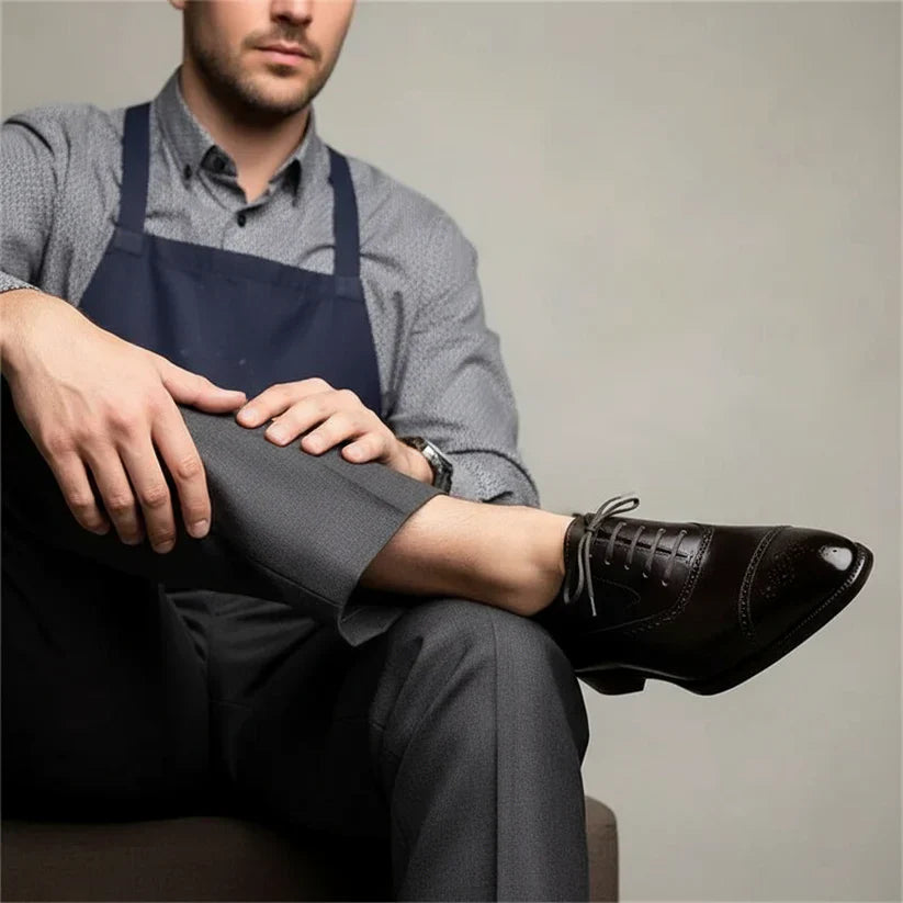 Men's Oxford Brogue Dress Shoes for Refined and Elegant Wedding Style Look