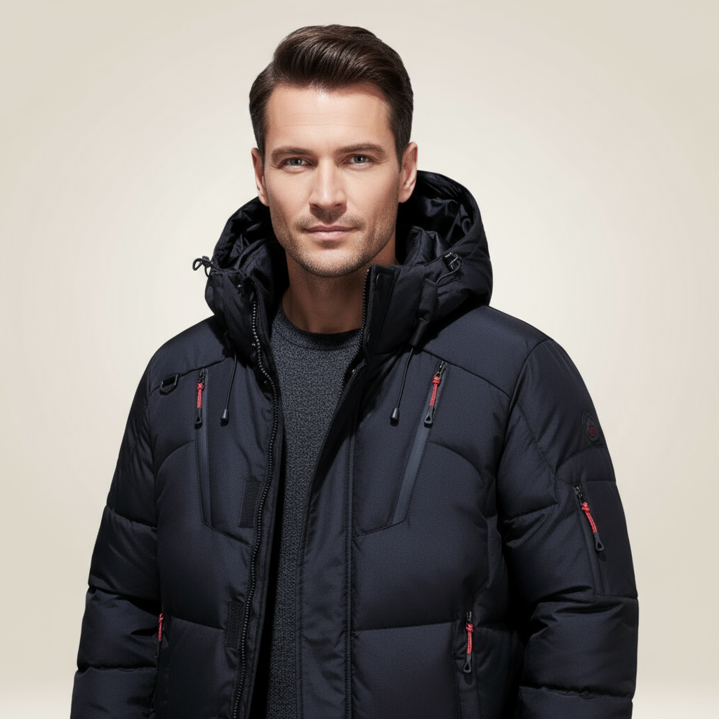 Men’s Warm Winter Parka Waterproof Windproof Thick Padded Outdoor Jacket