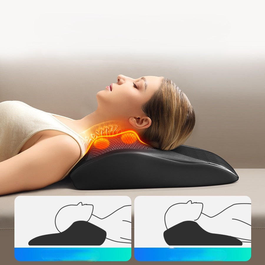 Neck Massager and Massage Pillow with Shiatsu Heated Cushion for Shoulder Relief - Image 2