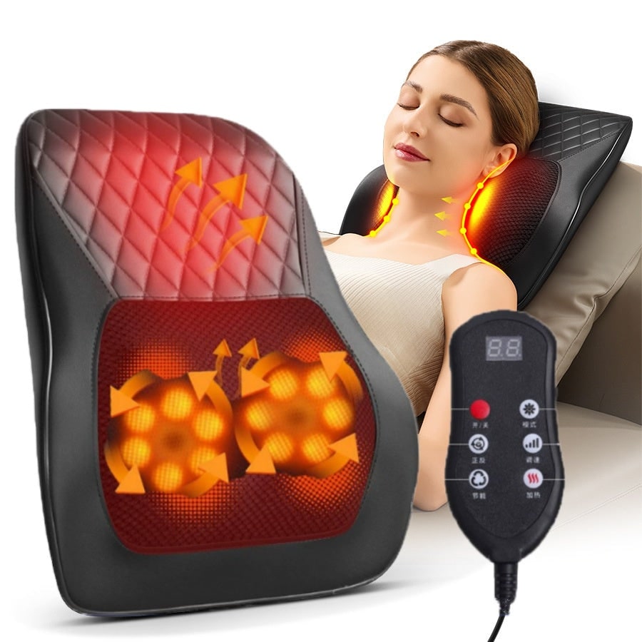 Neck Massager and Massage Pillow with Shiatsu Heated Cushion for Shoulder Relief - Image 5