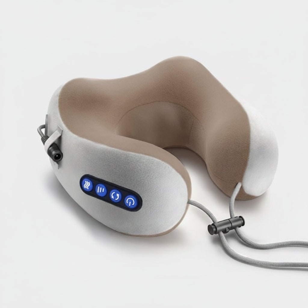 Neck Massager Pillow and Shoulder with Heat Rechargeable U-Shaped Heating Massage - Image 1