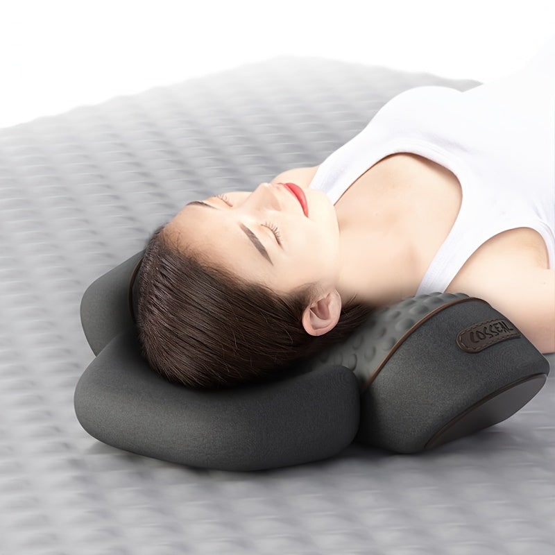 Neck Pain Relief Pillow for Problems and Issues with Heated Massage Support - Image 1