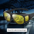 Night Driving Glasses Yellow Polarized Wrap Around Portable Storage Case Over - Image 1