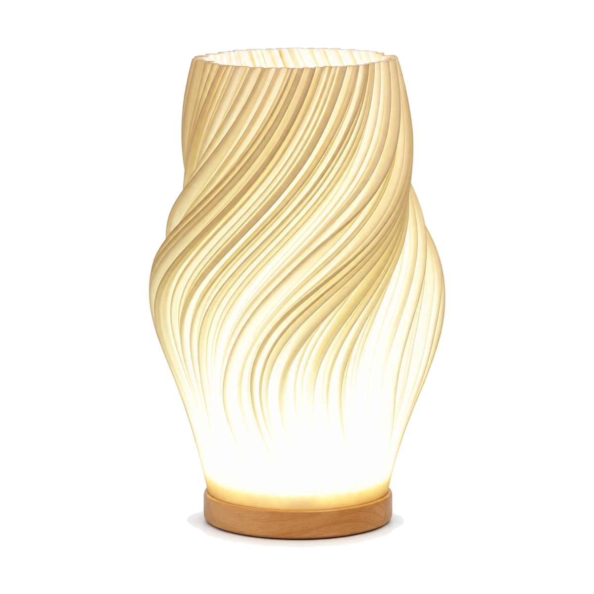 Contemporary Accent Lamp Stylish Wave Design with Adjustable Glow