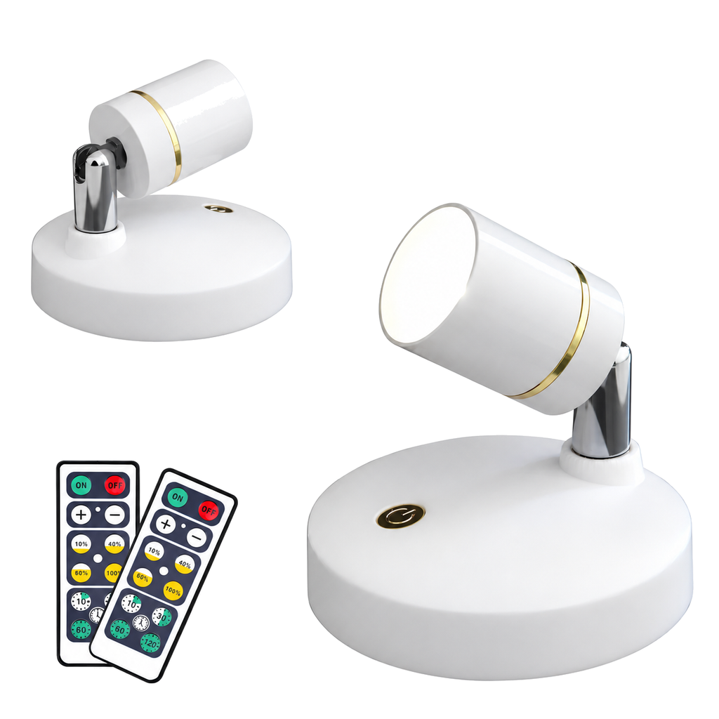 Wireless Adjustable Wall Spotlight with Remote Control