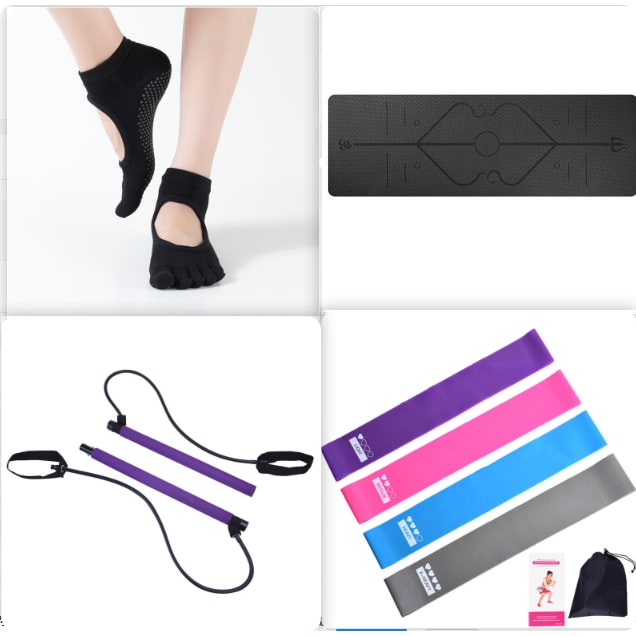 Non Slip Tpe Yoga Mat with Thick Cushioning and Body Alignment Lines for Exercise Foam - Image 24