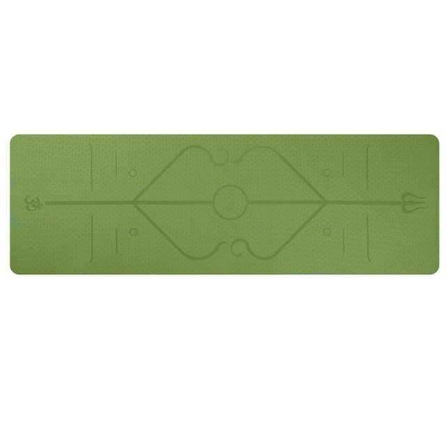 Non Slip Tpe Yoga Mat with Thick Cushioning and Body Alignment Lines for Exercise Foam - Image 8