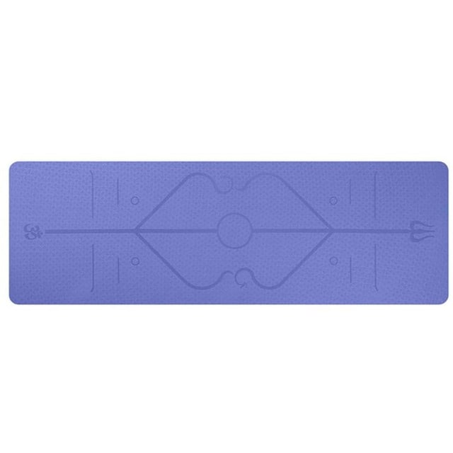 Non Slip Tpe Yoga Mattress with Alignment Lines and Thick 6mm Cushioning for Folding Exercise Mat - Image 17