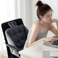 Office Chair Cushion Seat Backrest Velvet Tufted Bunny Ears Support - Image 1