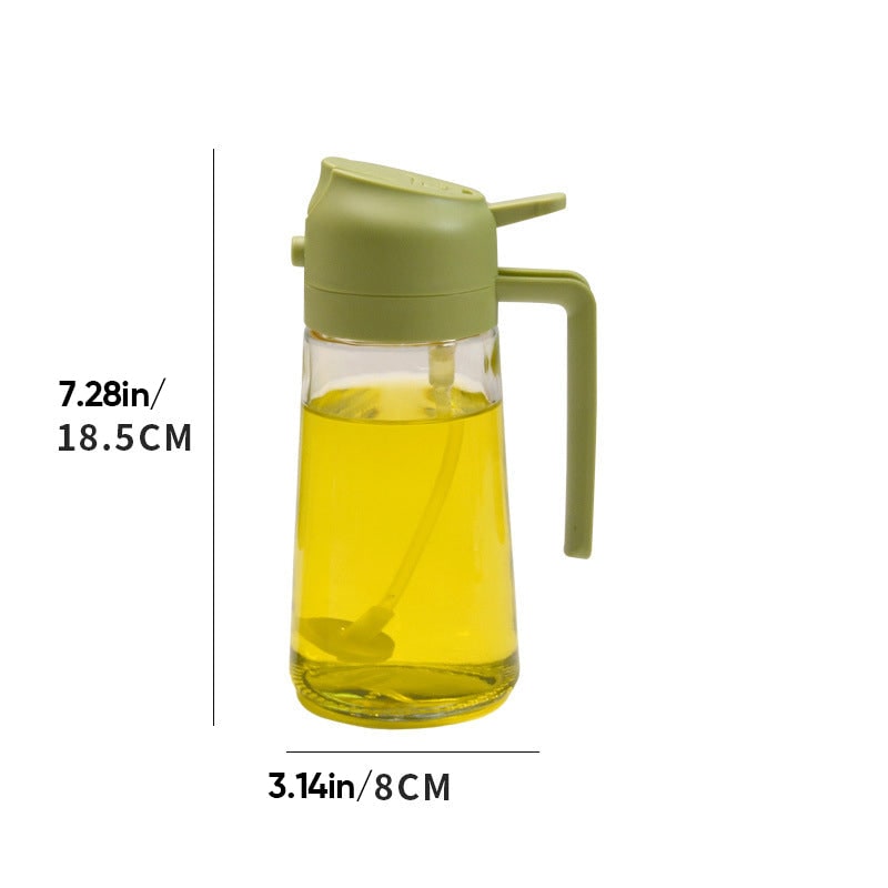 Olive Oil Dispenser Bottle with Glass Sprayer and Dual-Function Pour Spout Avocado - Image 13
