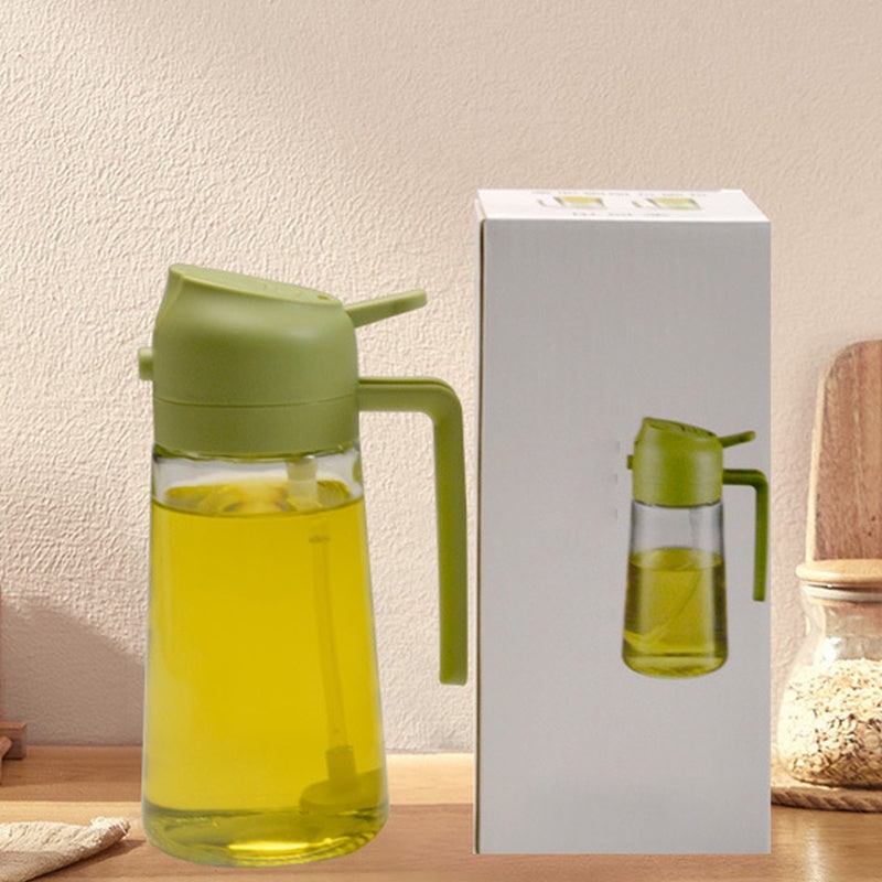 Olive Oil Dispenser Bottle with Glass Sprayer and Dual-Function Pour Spout Avocado - Image 9