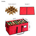 Ornament Storage Box with Dividers and Handles for Christmas Holiday Decorations - Image 5