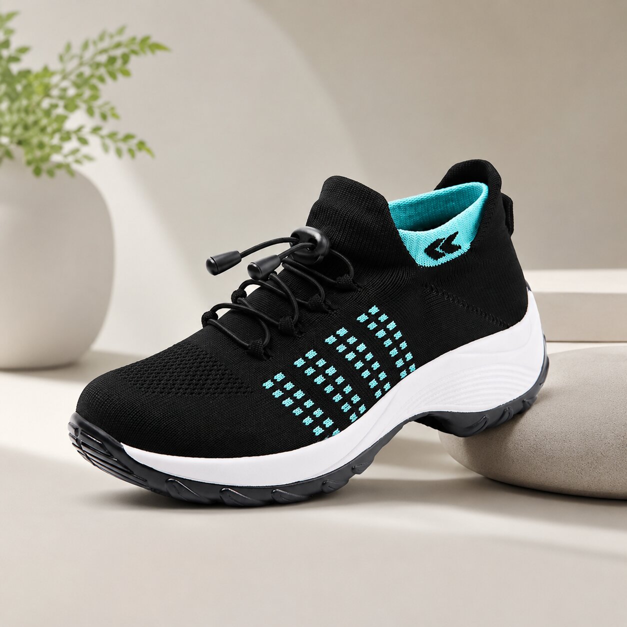 Damen-Sneaker mit breiter Passform für den Alltag und rutschfester Sohle