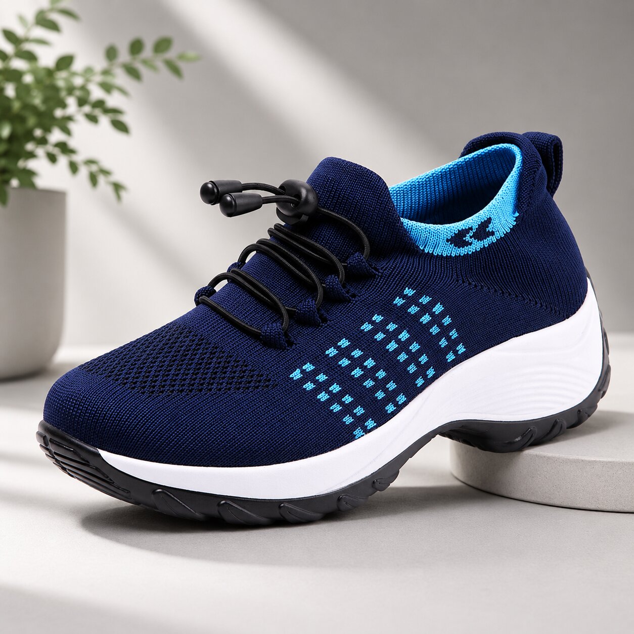 Damen-Sneaker mit breiter Passform für den Alltag und rutschfester Sohle