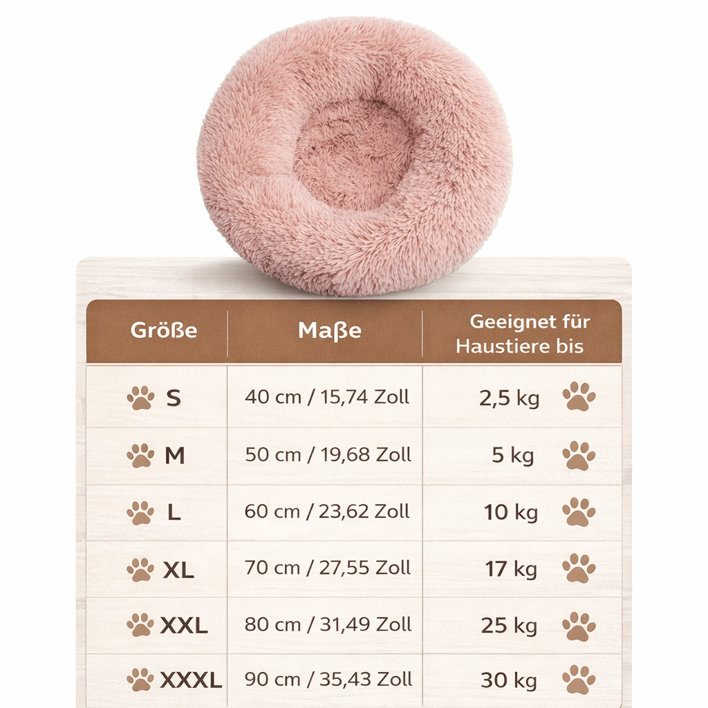 Orthopedic Donut Plush Dog Bed Faux Fur Bolster Soft Cats - Image 13