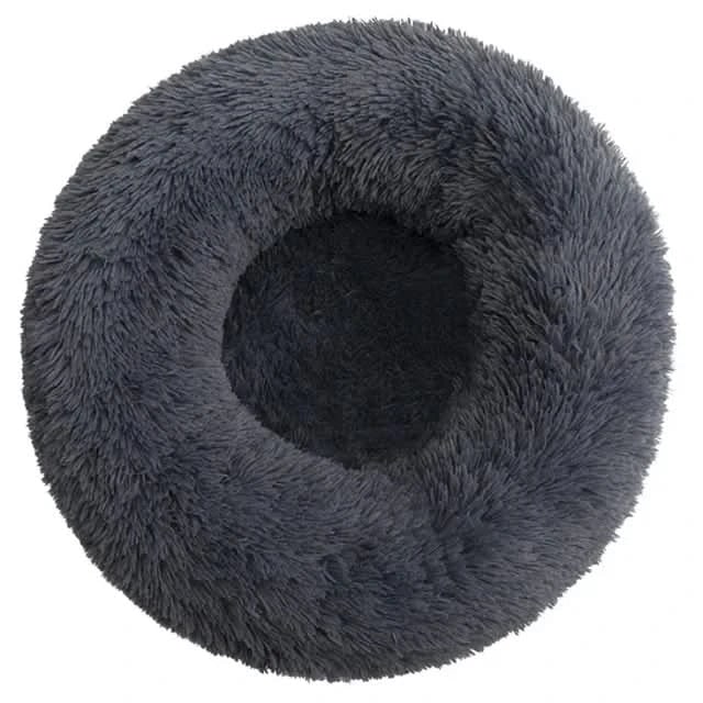 Orthopedic Donut Plush Dog Bed Faux Fur Bolster Soft Cats - Image 9