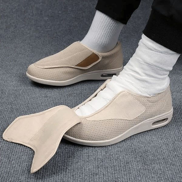 Orthopedic Shoes Slip Extra Wide Breathable Mesh Cushioned Insole Non Diabetic - Image 1
