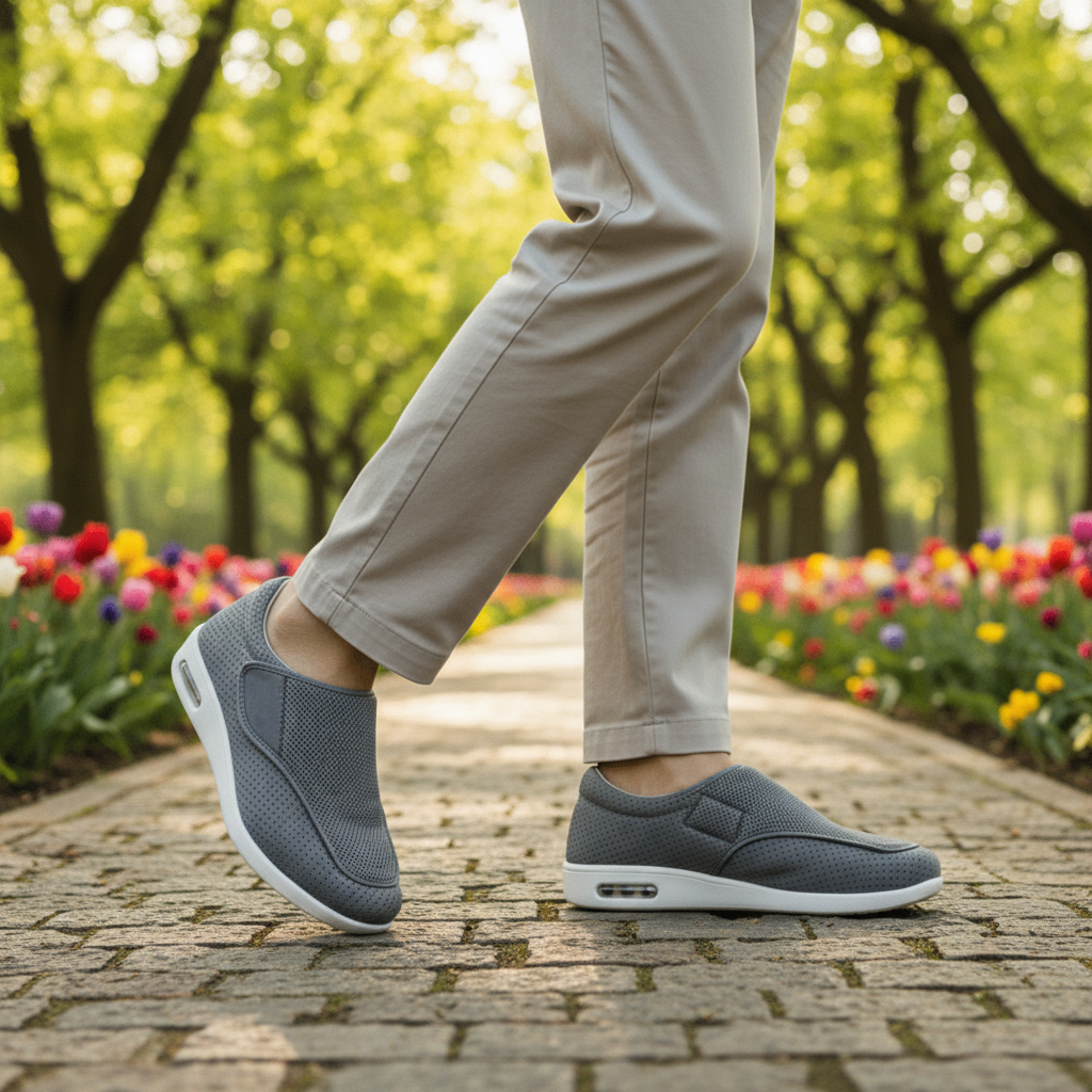 Orthopedic Shoes Slip Extra Wide Breathable Mesh Cushioned Insole Non Diabetic - Image 2