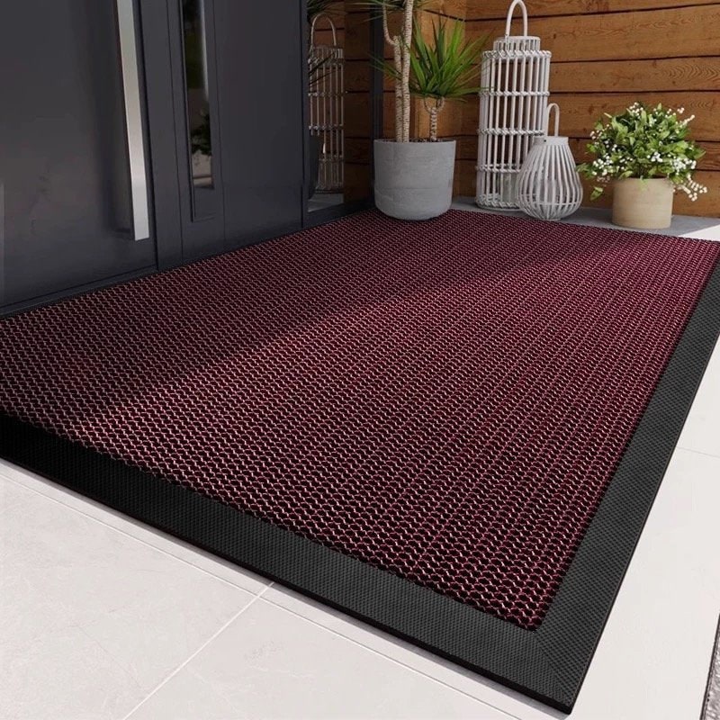 Outdoor Doormat with Heavy Duty Rubber Border and Non-Slip Entrance Mat Design - Image 5