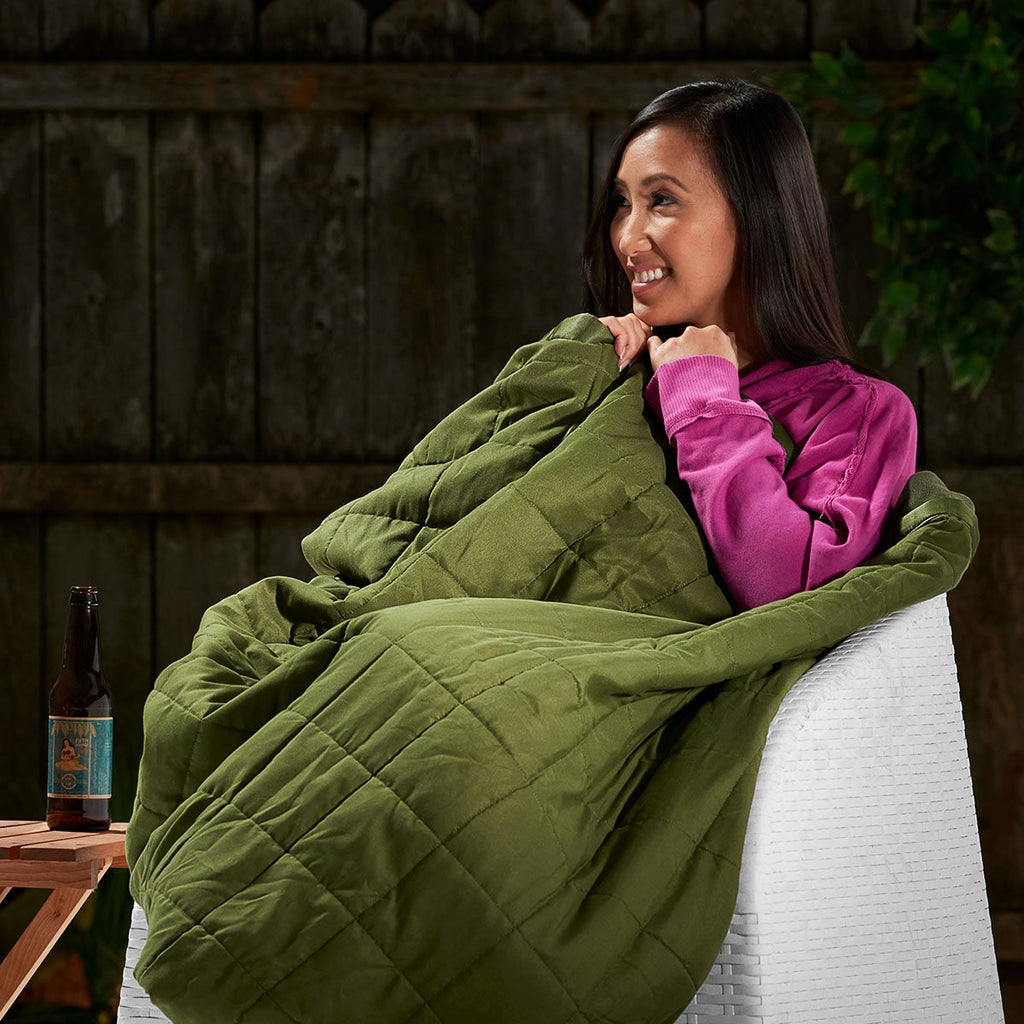 Outdoor Heated Blanket with Battery Powered Portable USB Power Bank and Three Heat Zones - Image 1