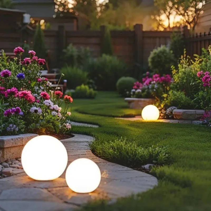 Outdoor Lights Globe Frosted Portable Cordless Garden Weather Resistant - Image 10