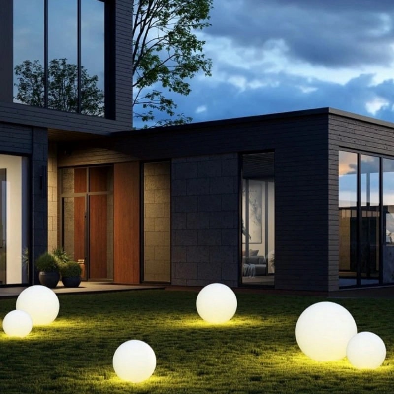 Outdoor Lights Globe Frosted Portable Cordless Garden Weather Resistant - Image 11