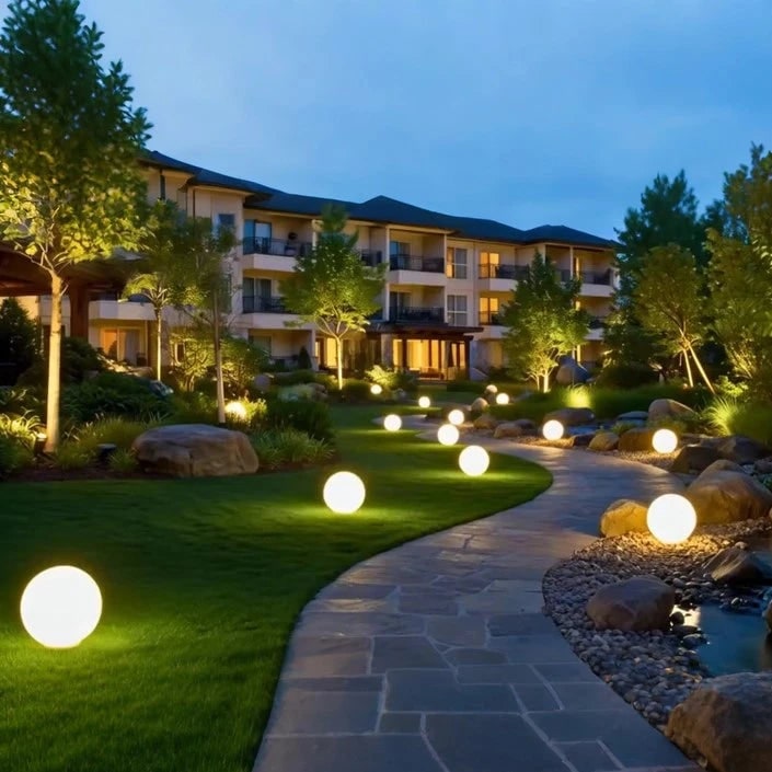 Outdoor Lights Globe Frosted Portable Cordless Garden Weather Resistant - Image 16