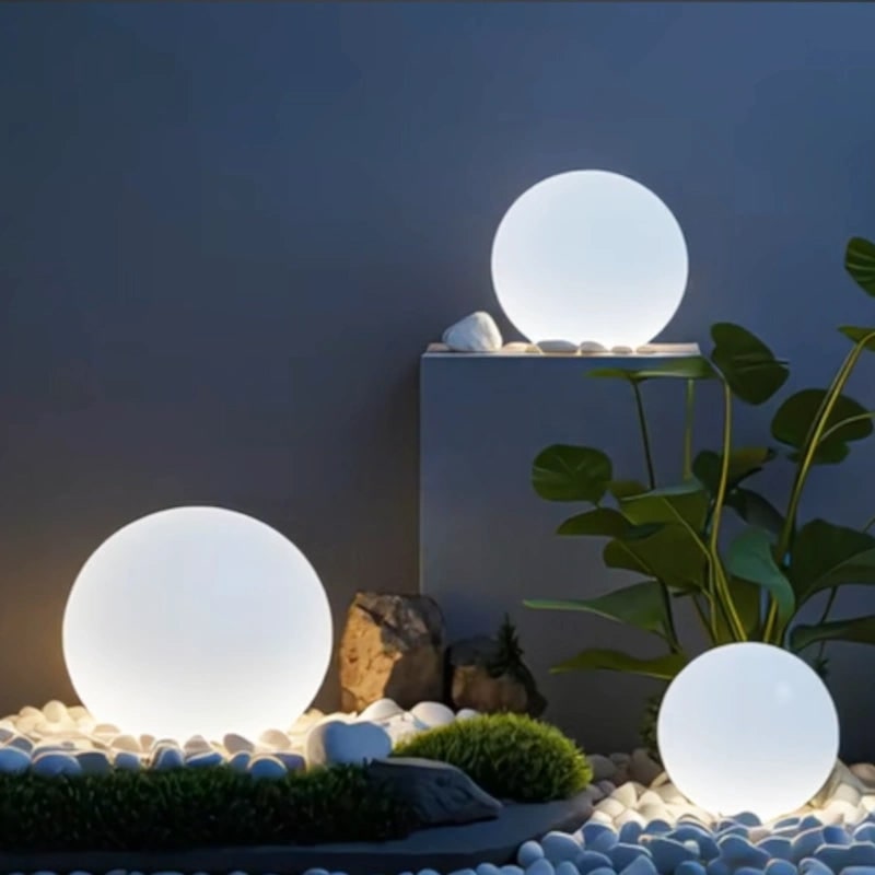 Outdoor Lights Globe Frosted Portable Cordless Garden Weather Resistant - Image 25