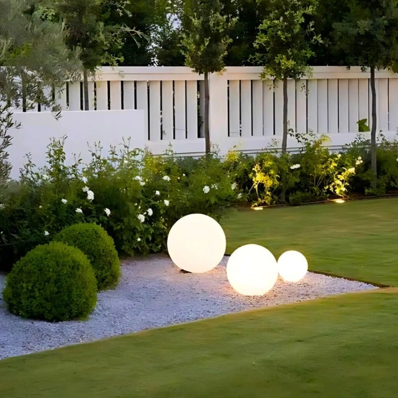Outdoor Lights Globe Frosted Portable Cordless Garden Weather Resistant - Image 7