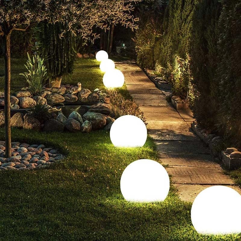 Outdoor Lights Globe Frosted Portable Cordless Garden Weather Resistant - Image 9