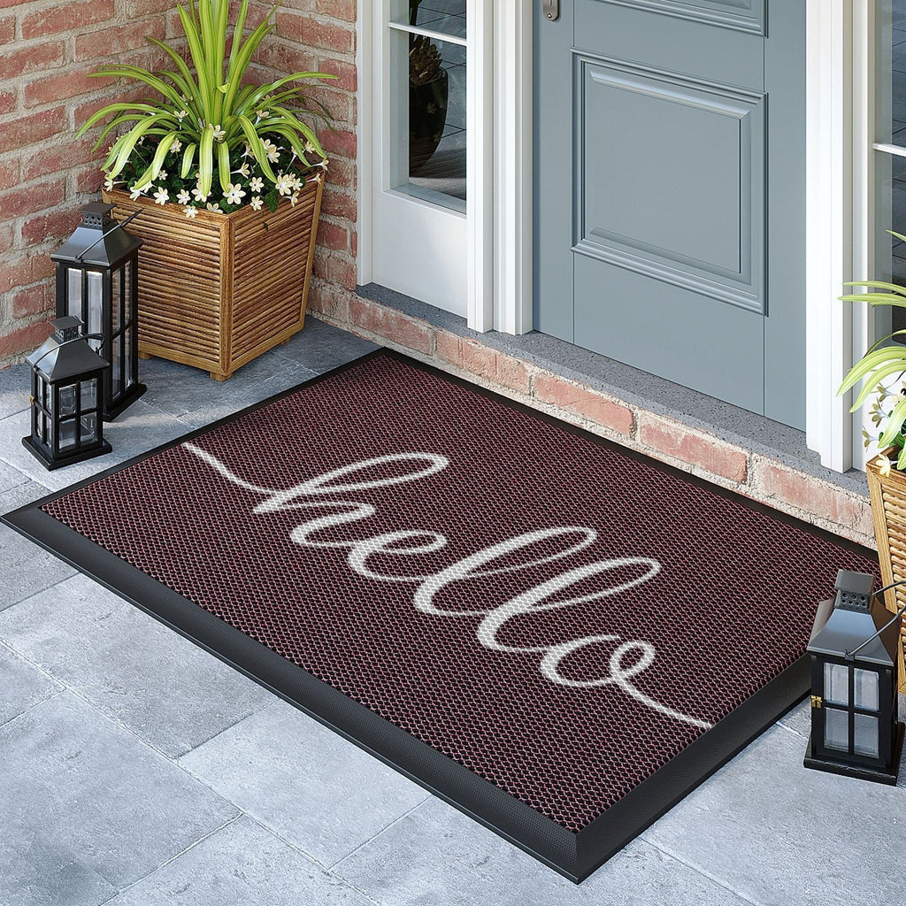 Outdoor Rugs for Porch and Doormat with Non-Slip Rubber Backing and Water Resistant PVC Mesh Surface - Image 16