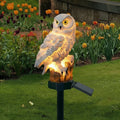 Outdoor Solar Lights Powered Garden Stake Resin Owl Waterproof Decorative - Image 1