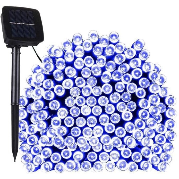 Outdoor Solar String Lights with 100 LED Fairy Garden Landscape Lighting with Adjustable Panel - Image 2