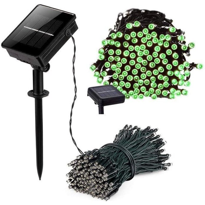 Outdoor Solar String Lights with 100 LED Fairy Garden Landscape Lighting with Adjustable Panel - Image 3