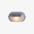 Outdoor Wall Light Bulkhead with Ribbed Glass Eyelid Hood Weather-Resistant - Image 1