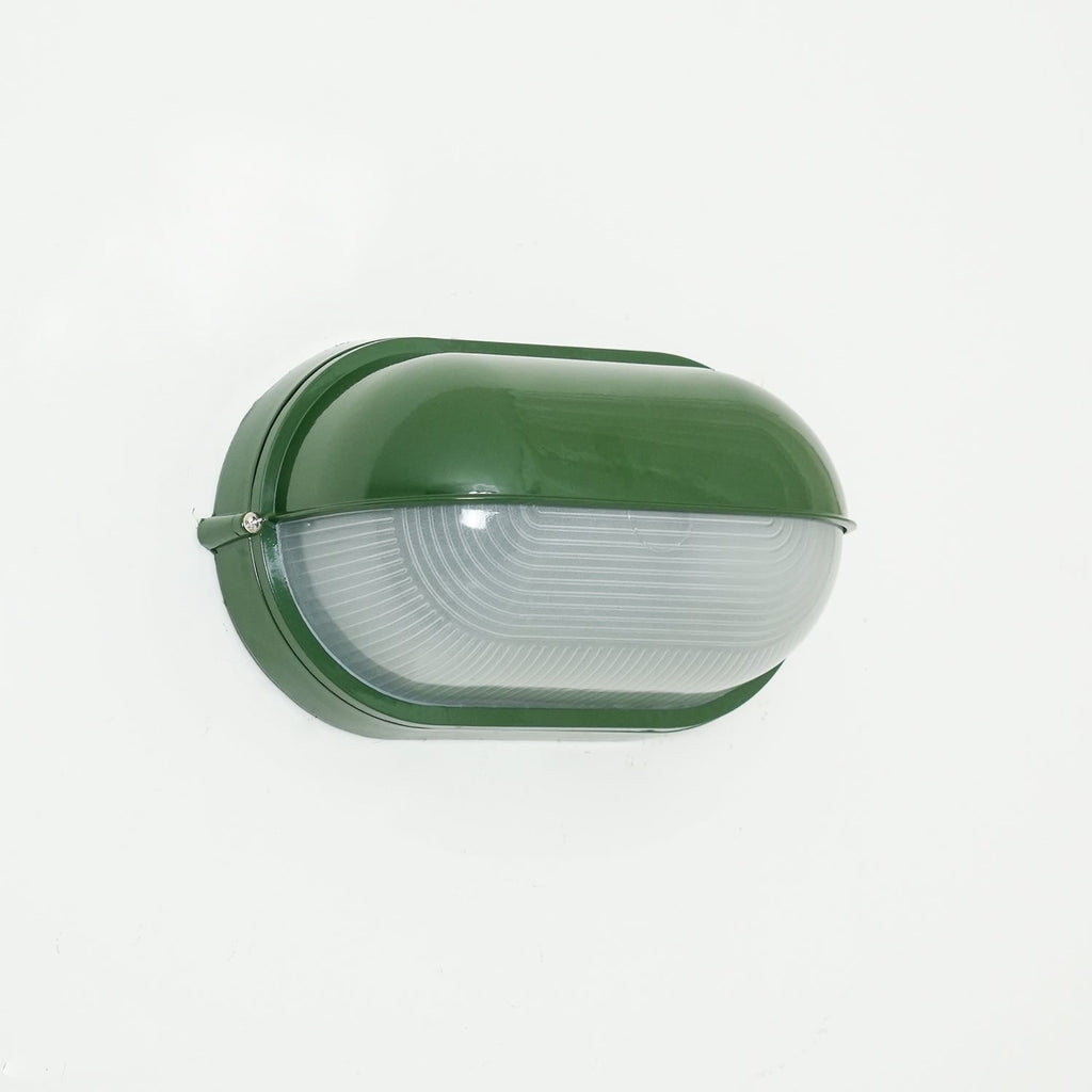 Outdoor Wall Light Bulkhead with Ribbed Glass Eyelid Hood Weather-Resistant - Image 21