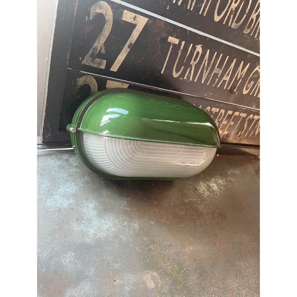 Outdoor Wall Light Bulkhead with Ribbed Glass Eyelid Hood Weather-Resistant - Image 31