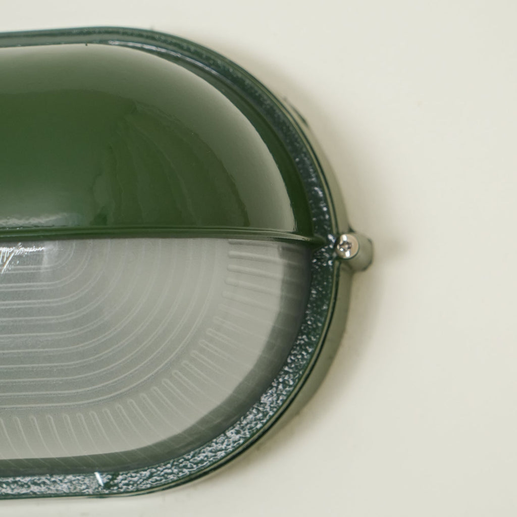 Outdoor Wall Light Bulkhead with Ribbed Glass Eyelid Hood Weather-Resistant - Image 32