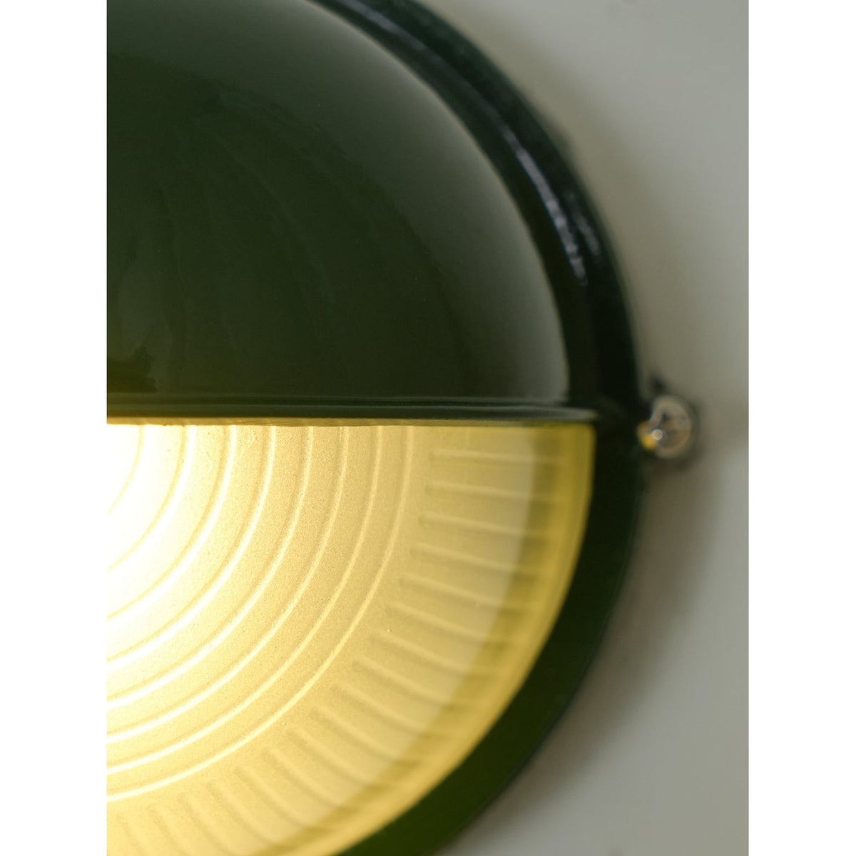 Outdoor Wall Light Bulkhead with Ribbed Glass Eyelid Hood Weather-Resistant - Image 33