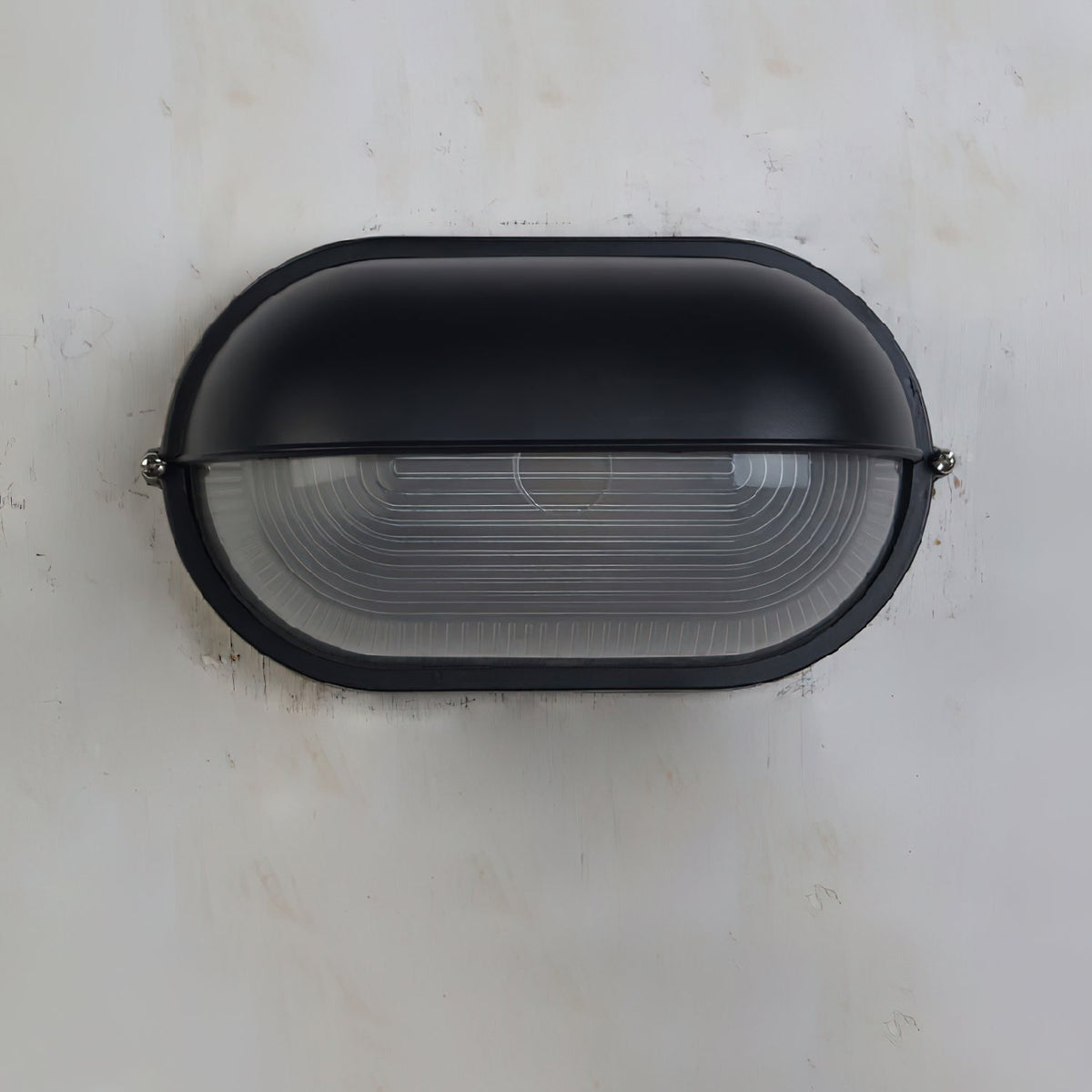 Outdoor Wall Light Bulkhead with Ribbed Glass Eyelid Hood Weather-Resistant - Image 34
