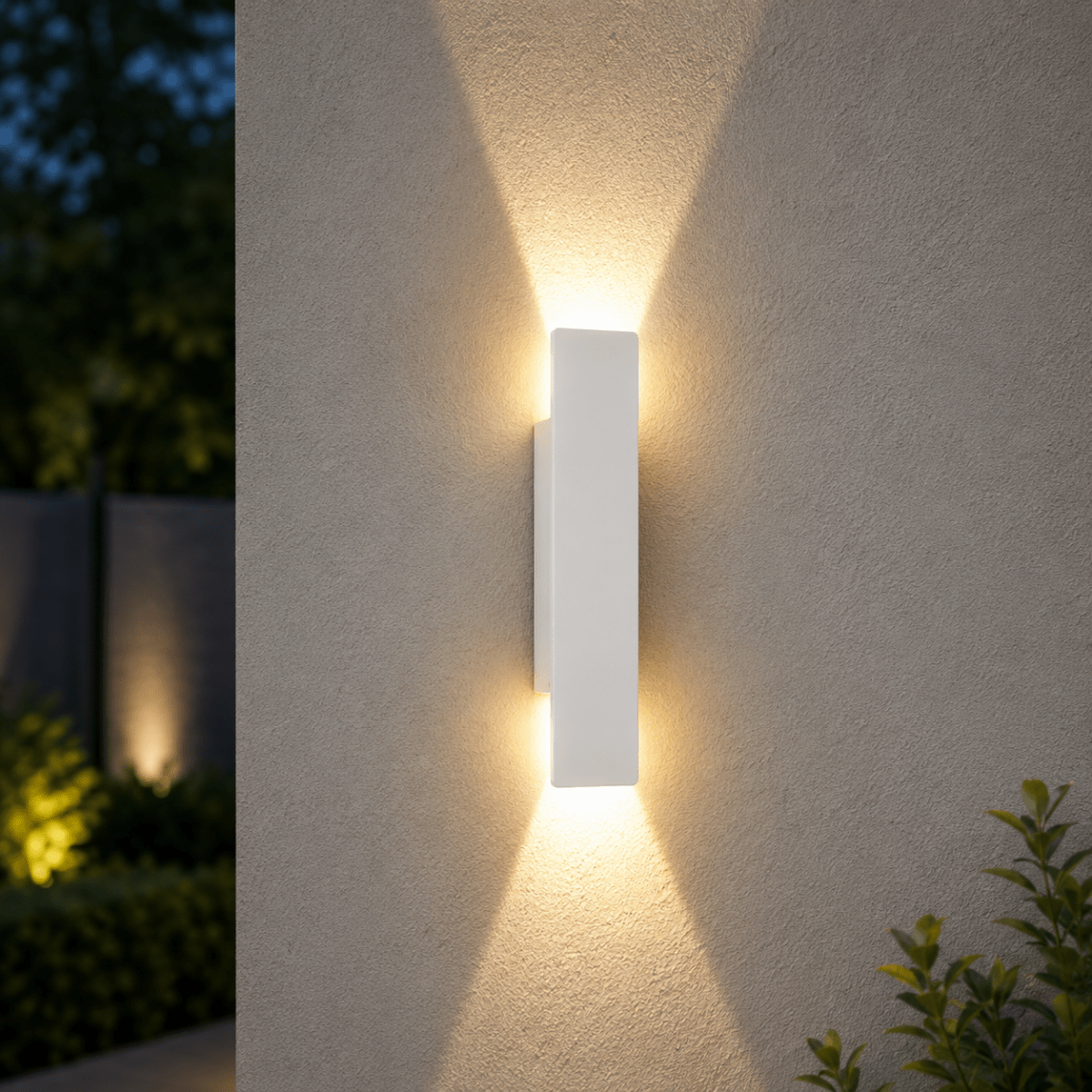 Outdoor Wall Sconce and Light with LED Up Down Lighting and Modern Rectangular Design - Image 10