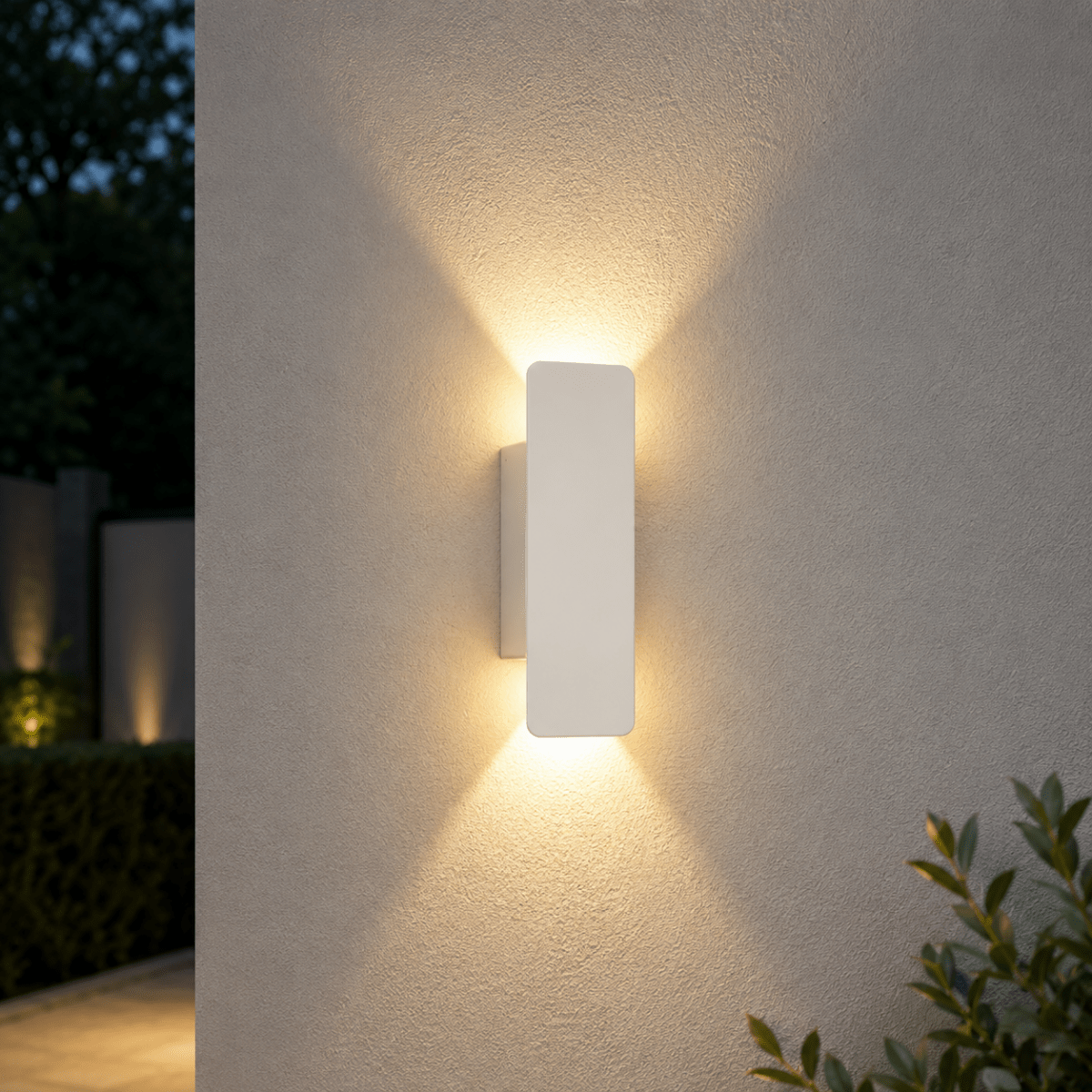 Outdoor Wall Sconce and Light with LED Up Down Lighting and Modern Rectangular Design - Image 8
