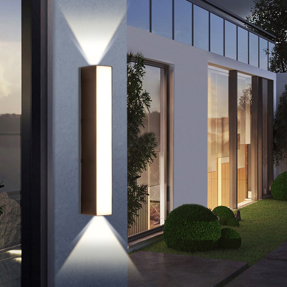 Outdoor Wall Sconce LED Light with Up Down Lighting and Modern Minimalist Design - Image 11