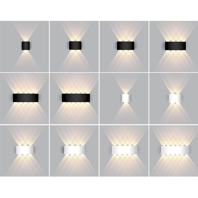 Outdoor Wall Sconce Light LED Up Down Modern Slim Weatherproof Lamp - Image 2