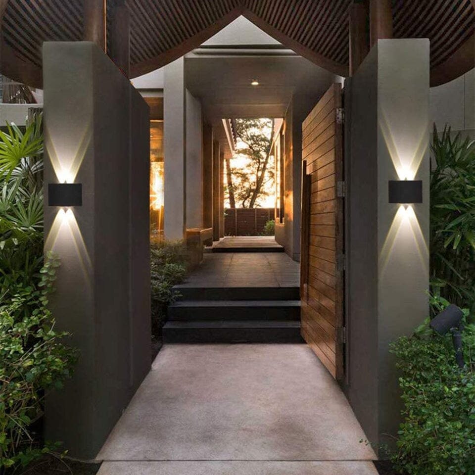 Outdoor Wall Sconce Light LED Up Down Modern Slim Weatherproof Lamp - Image 3