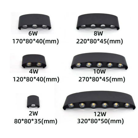 Outdoor Wall Sconce Light LED Up Down Modern Slim Weatherproof Lamp - Image 9