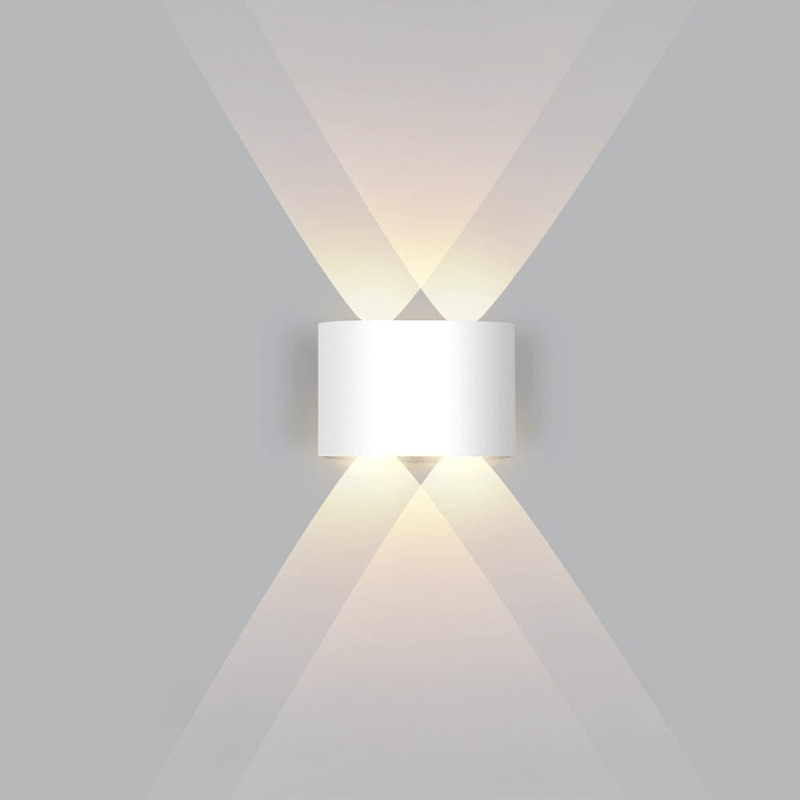 Outdoor Wall Sconce Light Waterproof Lighting LED Curved Aluminum Fixture - Image 11