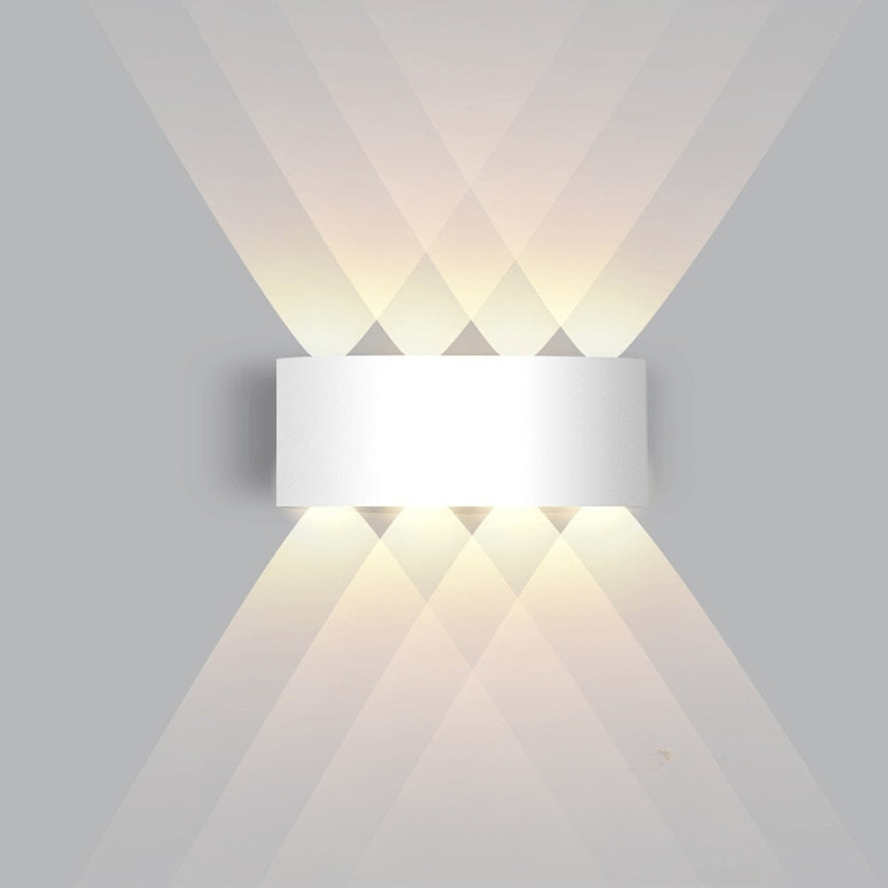 Outdoor Wall Sconce Light Waterproof Lighting LED Curved Aluminum Fixture - Image 12