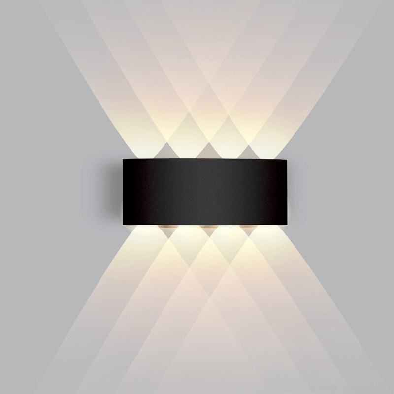Outdoor Wall Sconce Light Waterproof Lighting LED Curved Aluminum Fixture - Image 16