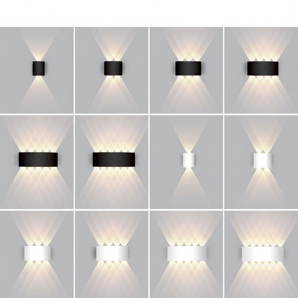 Outdoor Wall Sconce Light Waterproof Lighting LED Curved Aluminum Fixture - Image 2